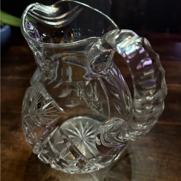 VTG American brilliant. Cut crystal pitcher art deco